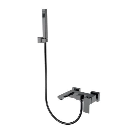 Смеситель для ванны Boheme с душем Qubic Shine Gun Metal 473-SGM