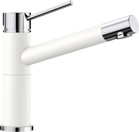 Смеситель Blanco Alta Compact 515317 для кухни белый, выдвижной излив