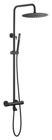 Стойка для душа Boheme c термостатом UNO Black 468-T-B