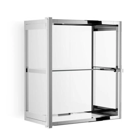 Decor Walther Glas S 2 Шкафчик подвесной 35x19x40см, стекло прозрачное, цвет: хром