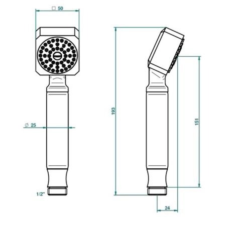 THG Métropolis cristal clair Ручной душ, цвет: хром