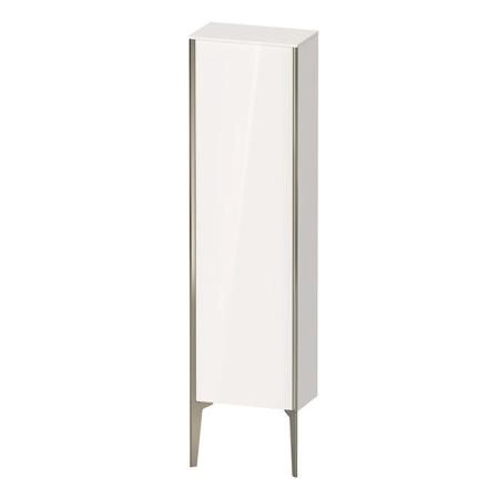 Duravit XViu Шкаф подвесной 40x24x133см, с 1 дверью, 3 стеклянными полками (петли слева), цвет: белый глянцевый/champagne matt