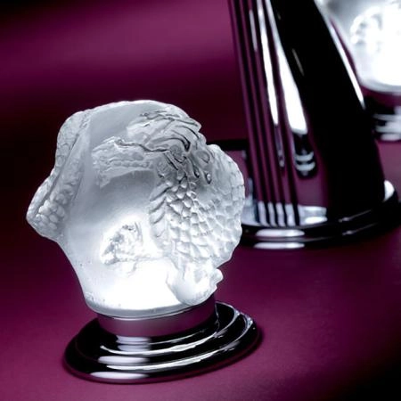 THG Dragon Moon Смеситель для раковины, 3 отв., с подсветкой, цвет: хром/хрусталь