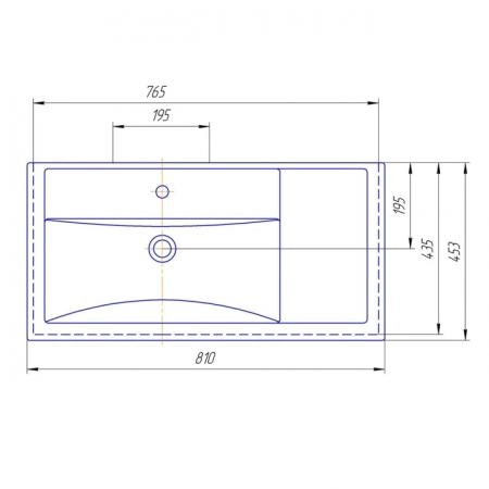 Раковина СаНта Фостер 80П со смещенной чашей