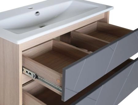 Тумба ASB-Mebel Диана 75 Серый/дуб янтарный подвесная под умывальник Элина 75