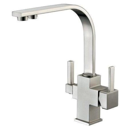 Смеситель для кухни ZORG Sanitary (ZR 332 YF SATIN) серый