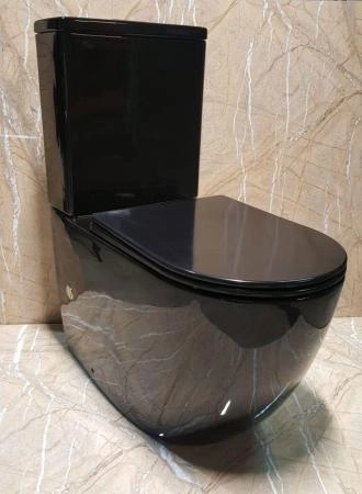 Унитаз Ceramalux NS-2176-18 Чёрный глянцевый