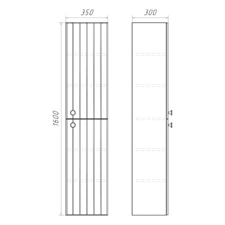 Шкаф-колонна Comforty Истра-35 00-00022364CF ясень белёный