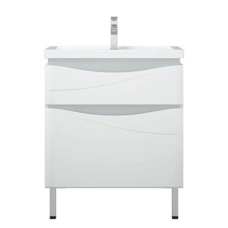 Тумба Corozo Омаха 70 Z2, белый / металлик, Сомо 70 / Фостер 70(раковина отдельно)