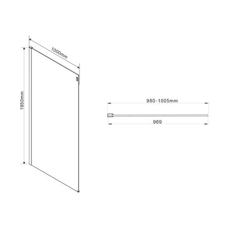 Душевой уголок Vincea Como VSR-1C1013CL, 1300*1000, хром, стекло прозрачное