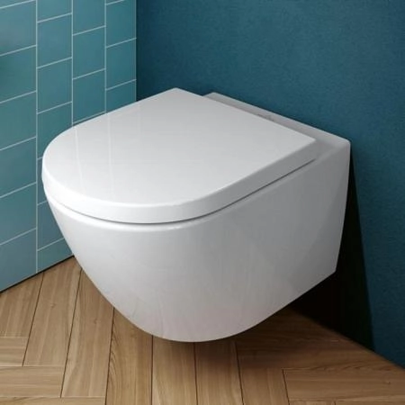 Villeroy&Boch Subway 3 Унитаз подвесной, безободковый, сиденье-в комплекте SoftClosing, CeramicPlus, цвет: альпийский белый