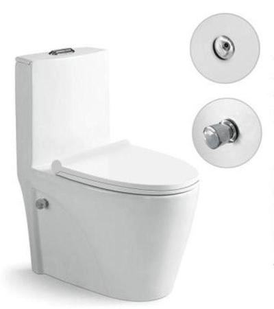 Унитаз напольный SantiLine SL-5012SM-BD моноблок, с встроенным смесителем и функцией биде сиденье микролифт