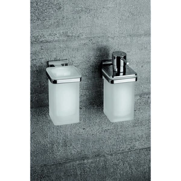 Стакан Colombo Basic Q B3702 настенный, хром/стекло