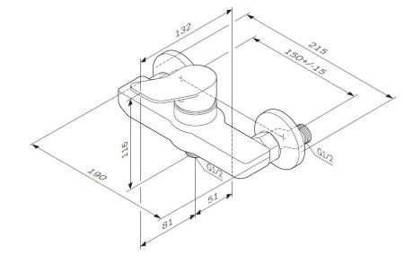 Смеситель для душа AM.PM X-Joy F85A20000 хром