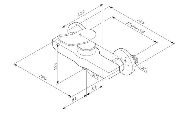 Смеситель для душа AM.PM X-Joy F85A20000 хром
