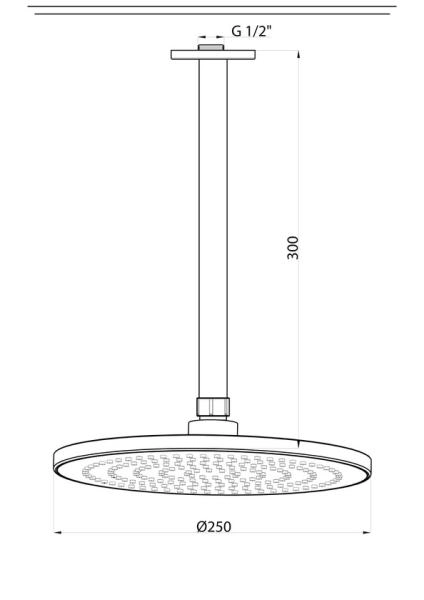 Верхний душ GPD ADS16 хром