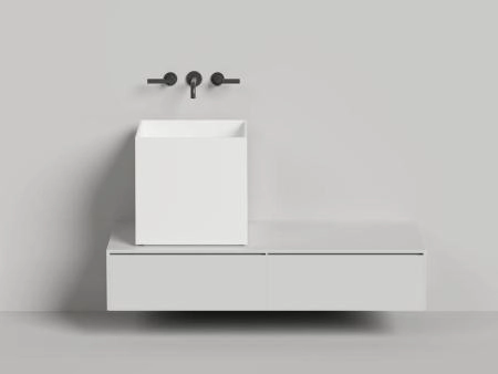 Раковина Salini ARMONIA SQUARE 03 S-Stone матовая 45x45 130523M накладная