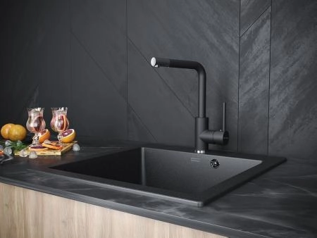 Смеситель для кухни Paulmark HONNER Ho212018-401TB Антрацит, под фильтр
