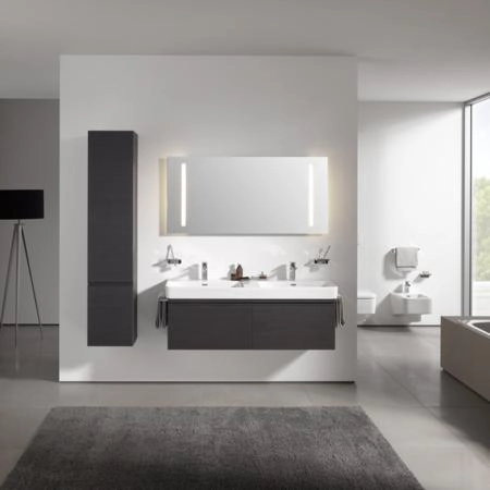 Laufen Pro S Высокий шкаф 350x335x1650 мм, 1 дверца, петли слева, 4 стеклянные полки, цвет: венге