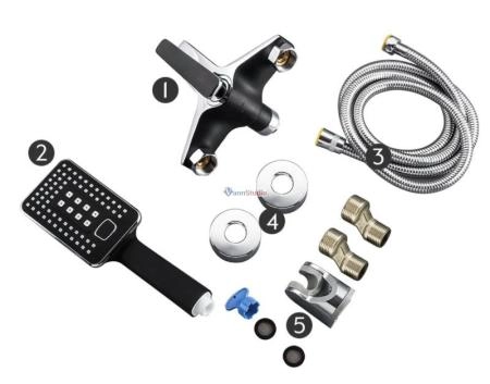 Смеситель для ванны Frap F3257 черный хром