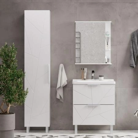 Тумба для ванной Volna Twing 70.2Y белый глянец напольная (Миранда) раковина отдельно