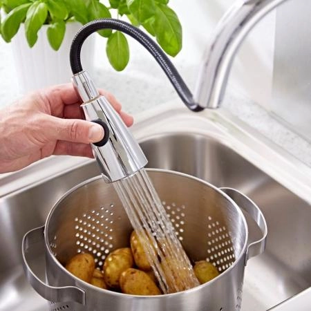 Смеситель Jacob Delafon MALLECO E562-CP для кухни с вытяжным изливом хром