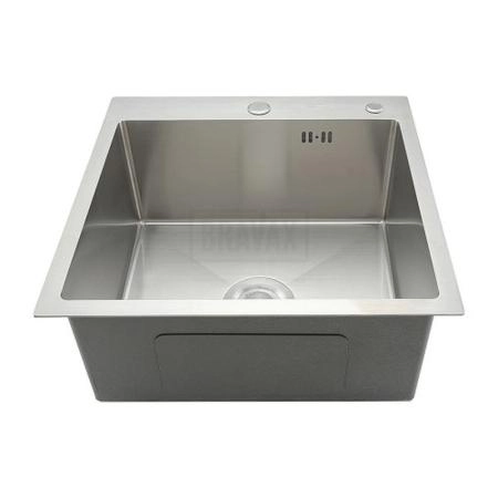 Кухонная мойка Gappo GS5050 500x500x215mm 0.8мм с коландером Сатин