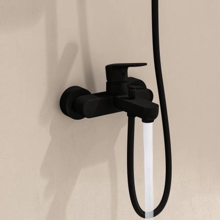 Смеситель VitrA Root Round  A4272536EXP настенный однорычажный матовый черный латунь