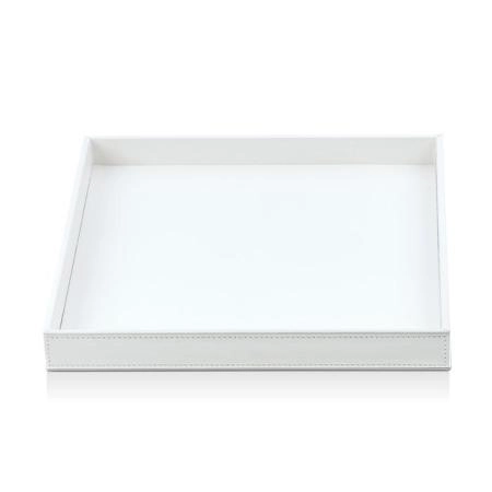 Decor Walther Brownie Tab Q Лоток универсальный 28x28см, настольная, цвет: белая кожа