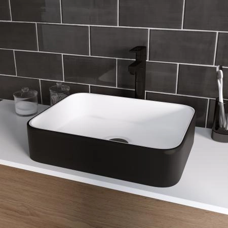 Раковина Grossman GR-4043BW (505*390*140) черно-белая