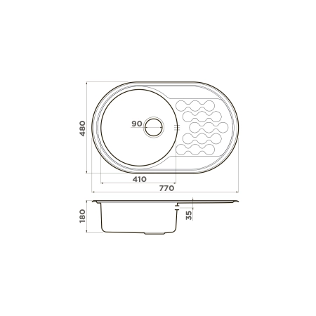 Кухонная мойка Omoikiri Kasumigaura 77-IN нерж.сталь/нержавеющая сталь 4993728