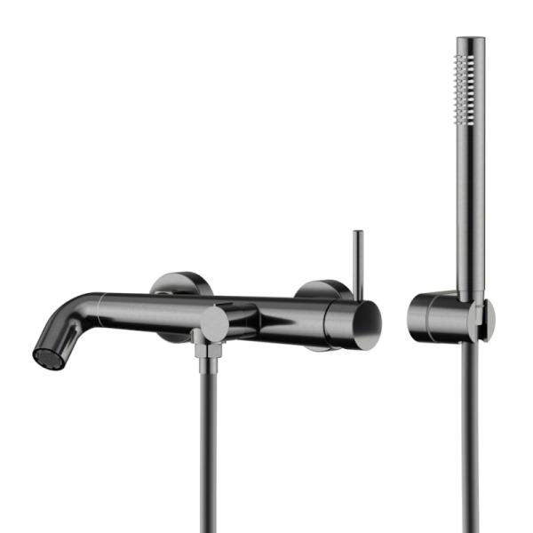 Смеситель KNOTLOR ELIXIR SS-32/GM, вороненая сталь