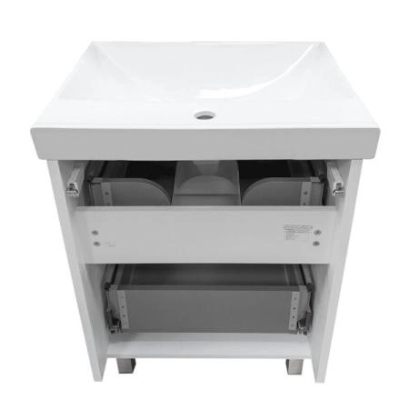 Тумба с раковиной Comforty Дублин-60 белый глянец