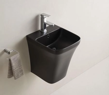 Раковина Gid Nb102bm подвесная 36,5 Черный матовый