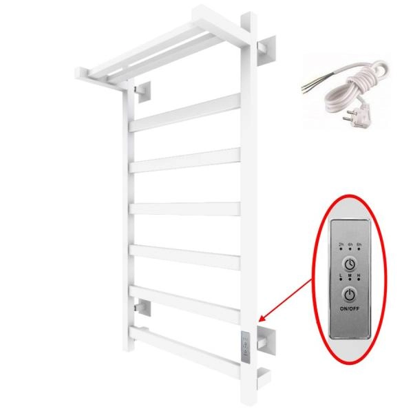 Полотенцесушитель Тругор Пэк сп 20 кв П 80х50 белый ВГП электрический