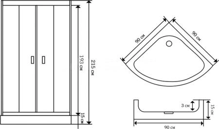 Душевая кабина Cerutti SPA VIVA91B (100x100x215)