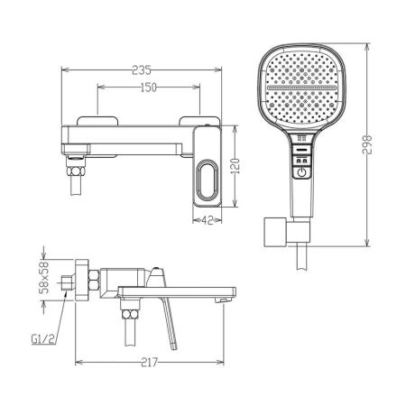 Смеситель RAGLO R51.30.09, графит