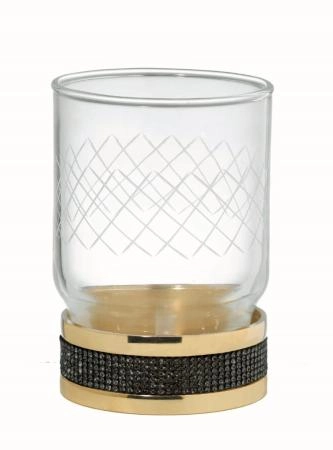 Настольный Стакан Boheme ROYALE CRISTAL BLACK GOLD 10931-G-B