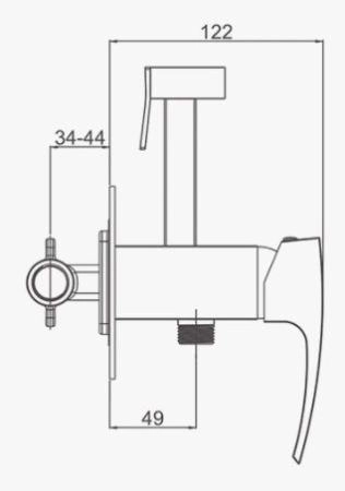 Гигиенический душ Gappo G7207-6 встраиваемый чёрный