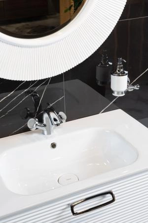 Зеркало Boheme SHINE Белое d82 light 528-W light