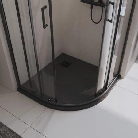 Душевой поддон BelBagno 80x80 искусственный камень белый полукруг TRAY-MR-UNO-R-80-550-35-W-CR