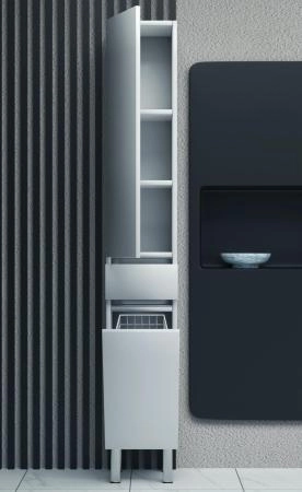 Пенал SANVIT Кубэ-3 (К) 32 с бельевой корзиной напольный Белый