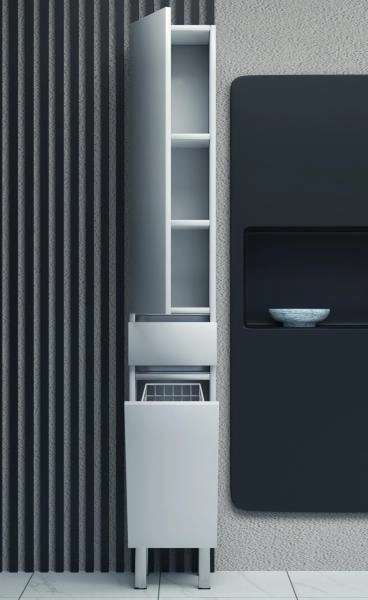 Пенал SANVIT Кубэ-3 (К) 32 с бельевой корзиной напольный Белый