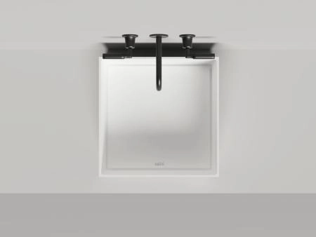 Раковина Salini ARMONIA SQUARE 02 S-Sense глянцевая 45x45 130512TG накладная без отв.смесителя