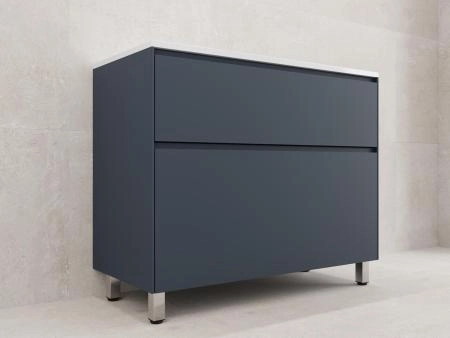 Тумба напольная Style Line ЛИМА 100 эмаль, под раковину LINE 100, 2 ящ., PLUS, графит