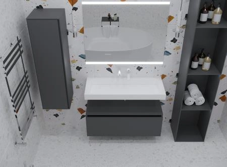 Ящик под столешницу Boheme 100см АНТРАЦИТ мат. VALLESSI UNO-S 897-100-A mat
