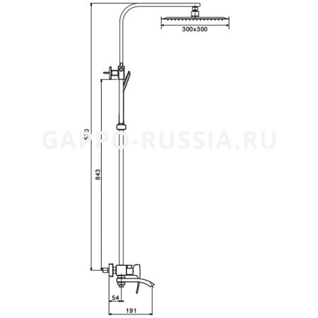 Душевая система Gappo G2407-6 для ванны, цвет черный