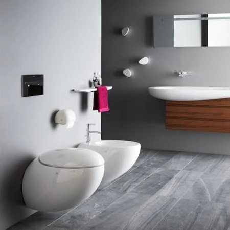 Laufen Alessi One Биде подвесное 585x390x355мм, с 1 отв. под смеситель, с покр. LLC, цвет: белый