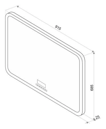 Зеркало Континент Demure LED 915х685 с многофункциональной панелью ЗЛП99