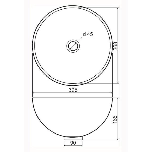 Раковина на столешницу Altasan ALIENO 400х400 круглая
